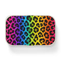 Rainbow Leopard Bento Box - Colorful Animal Print Lunch Container