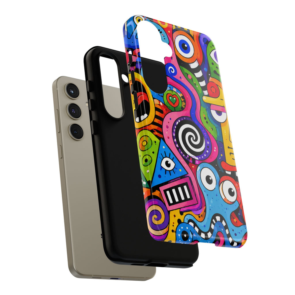 Colorful Abstract Doodle Tough Phone Case