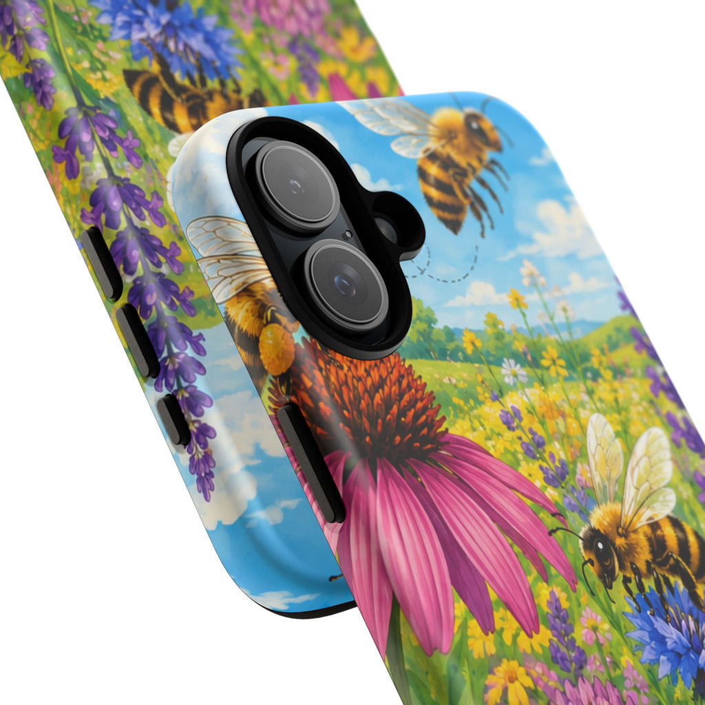 Bee Meadow Phone Case — Floral Honeybee Protective Cover