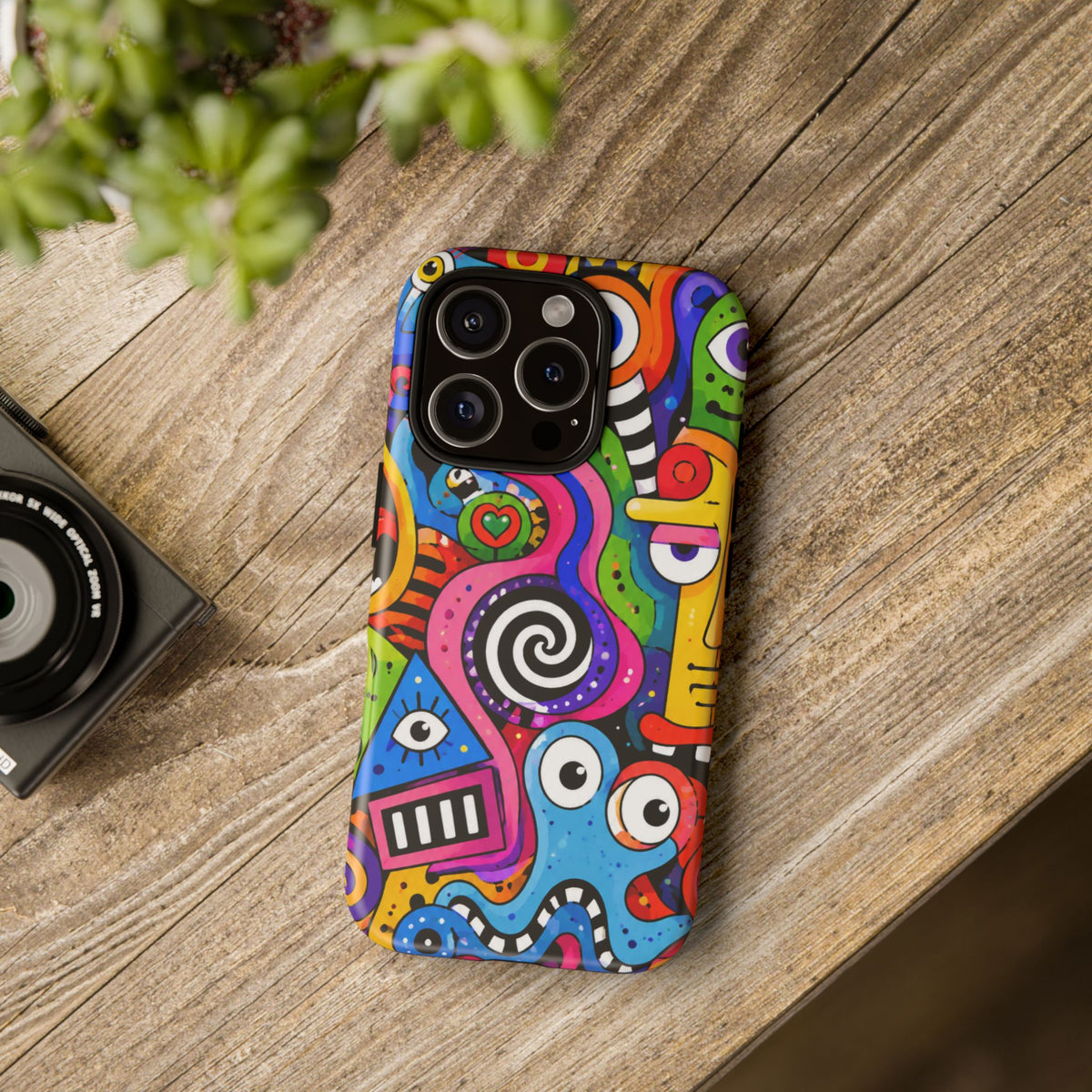 Colorful Abstract Doodle Tough Phone Case