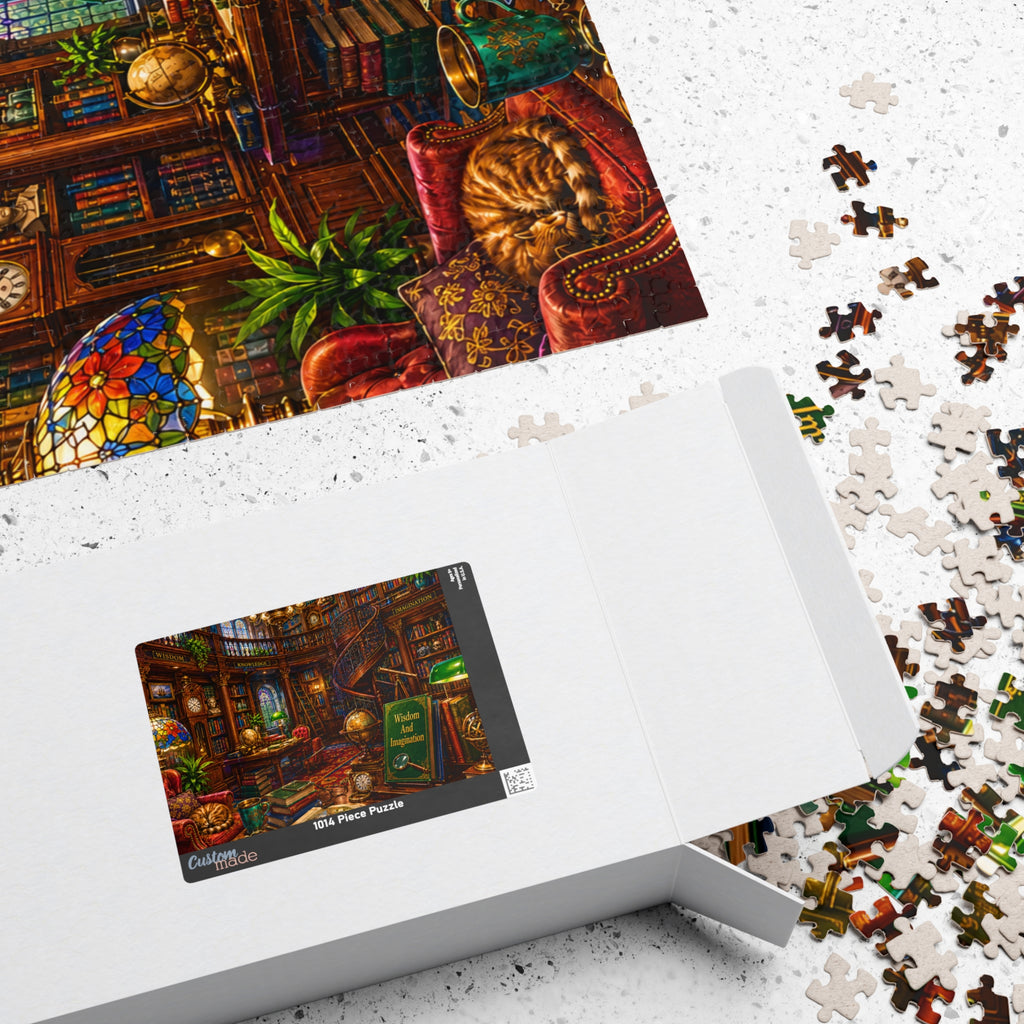 Cozy Vintage Library Puzzle 520-piece | Bookshop Jigsaw