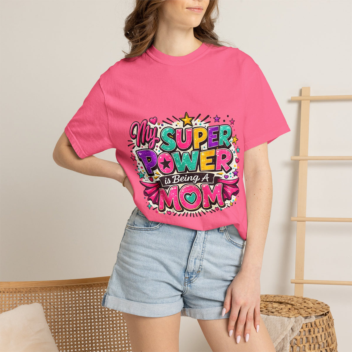 My Super Power Is Being A Mom T-shirt | Mom Graphic Tee