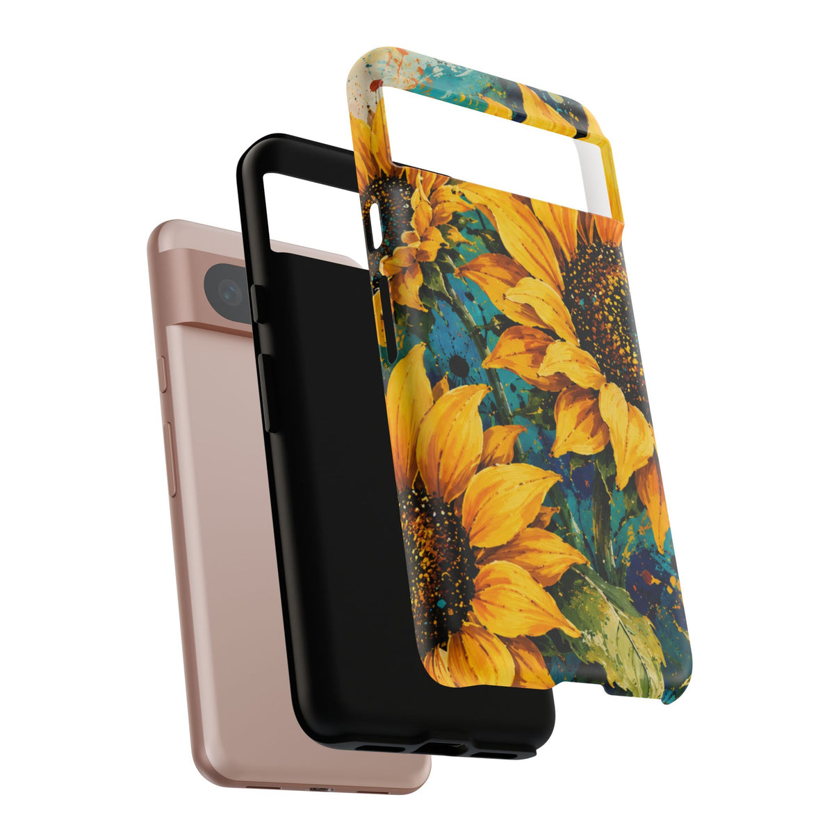 Sunflower Art Phone Case — Vibrant Yellow Floral Tough Case