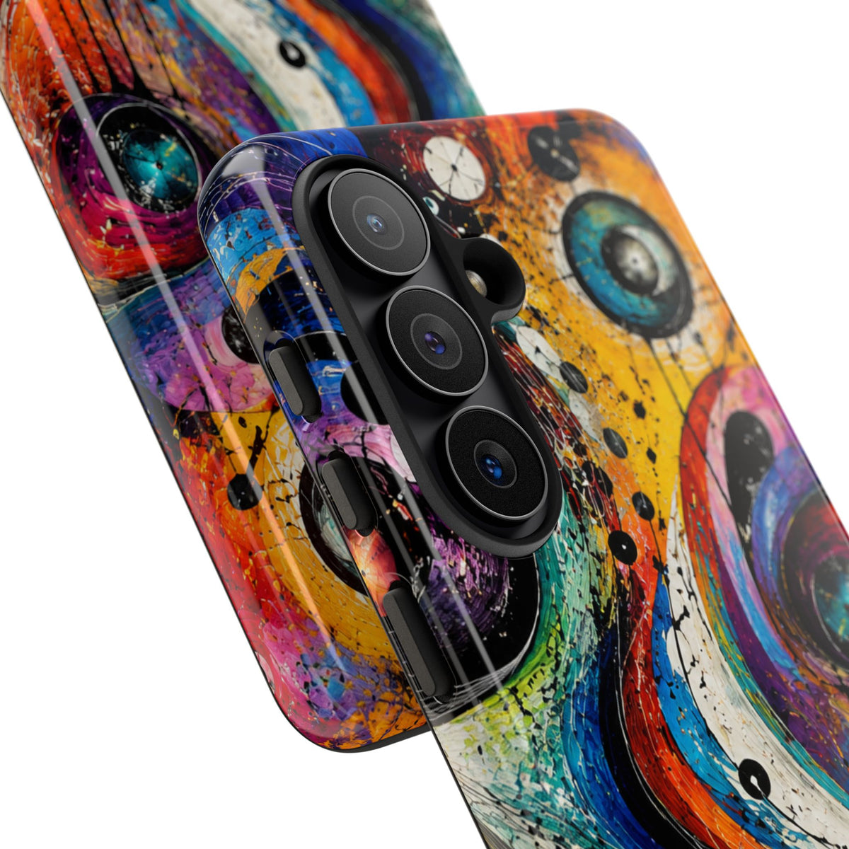 Abstract Cosmic Swirl Phone Case — Colorful Artistic iPhone Tough Case