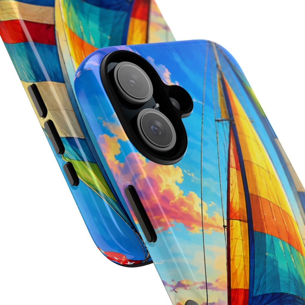 Sailboat Sunset Phone Case — Colorful Nautical iPhone Cover