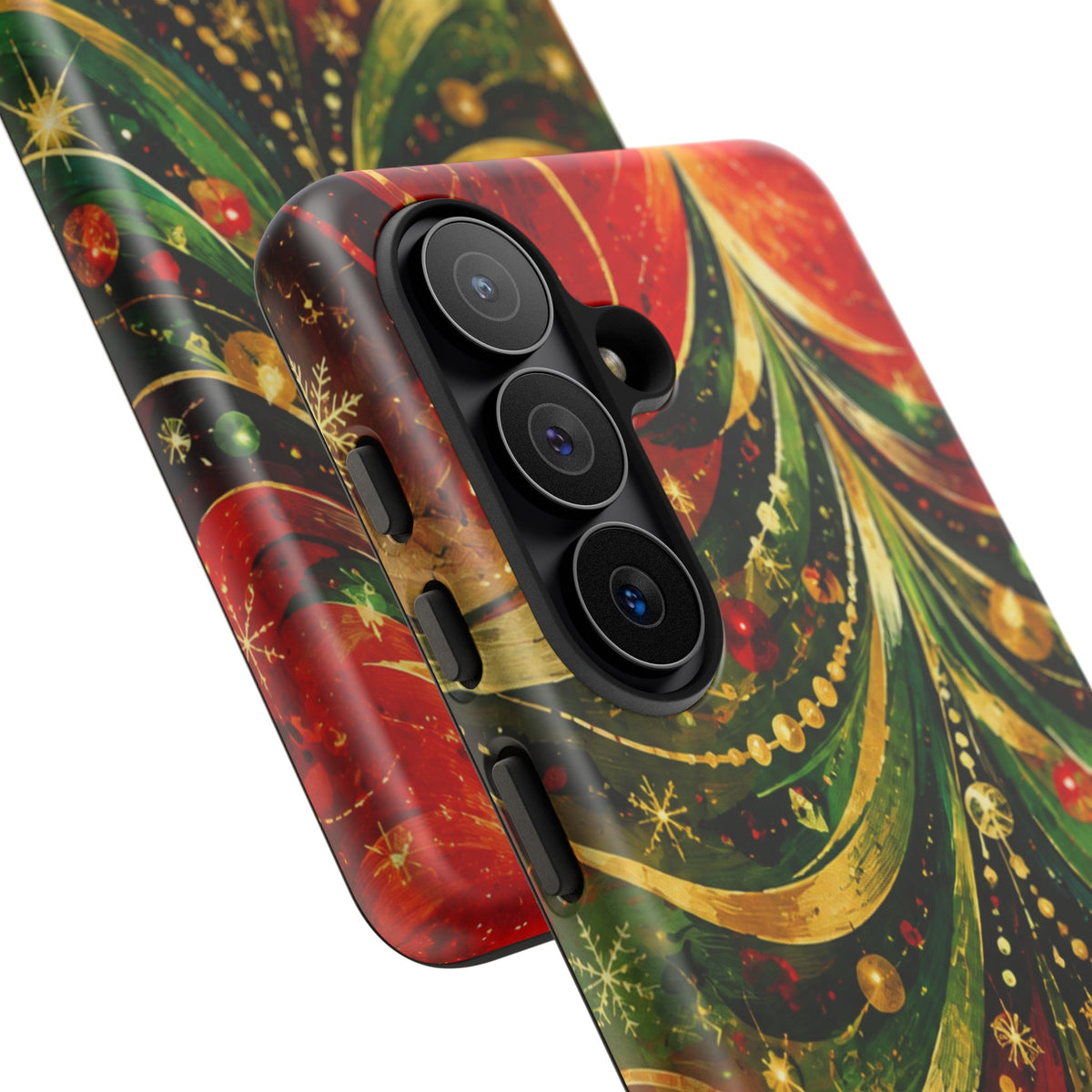 Christmas Tree Tough Phone Case — Festive Red & Green Holiday Phone Cover