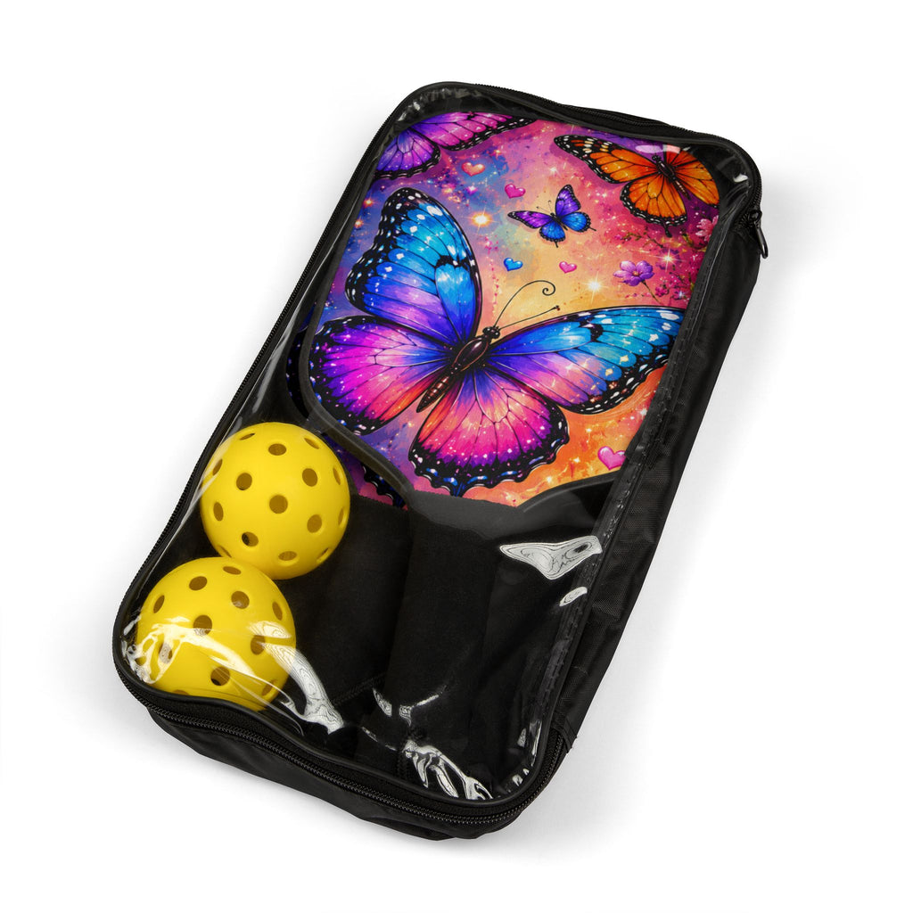 Butterfly Pickleball Paddles & Balls Set — Colorful Butterfly Design Pickleball Kit