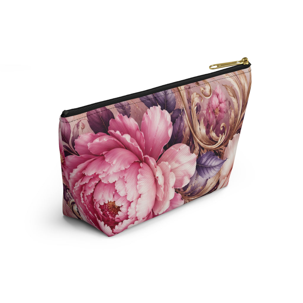 Vintage Pink Peonies Accessory Pouch