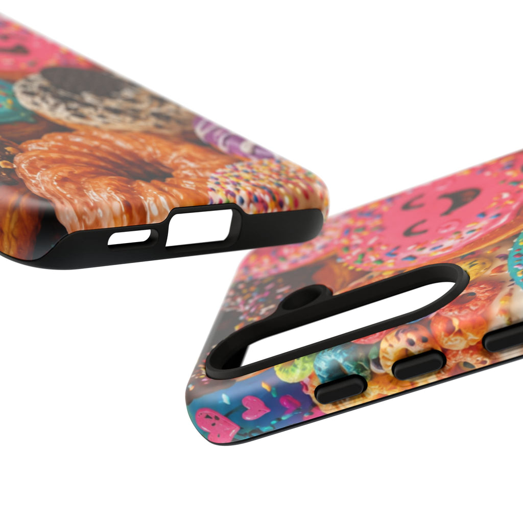Donut Smile Tough Phone Case — Cute Colorful Desserts Protective Cover