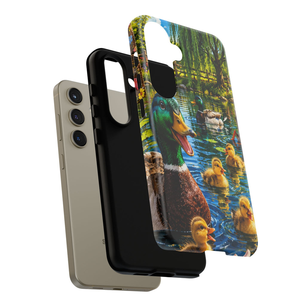 Duck Family Phone Case — Cute Mallard & Ducklings Protective Tough Case