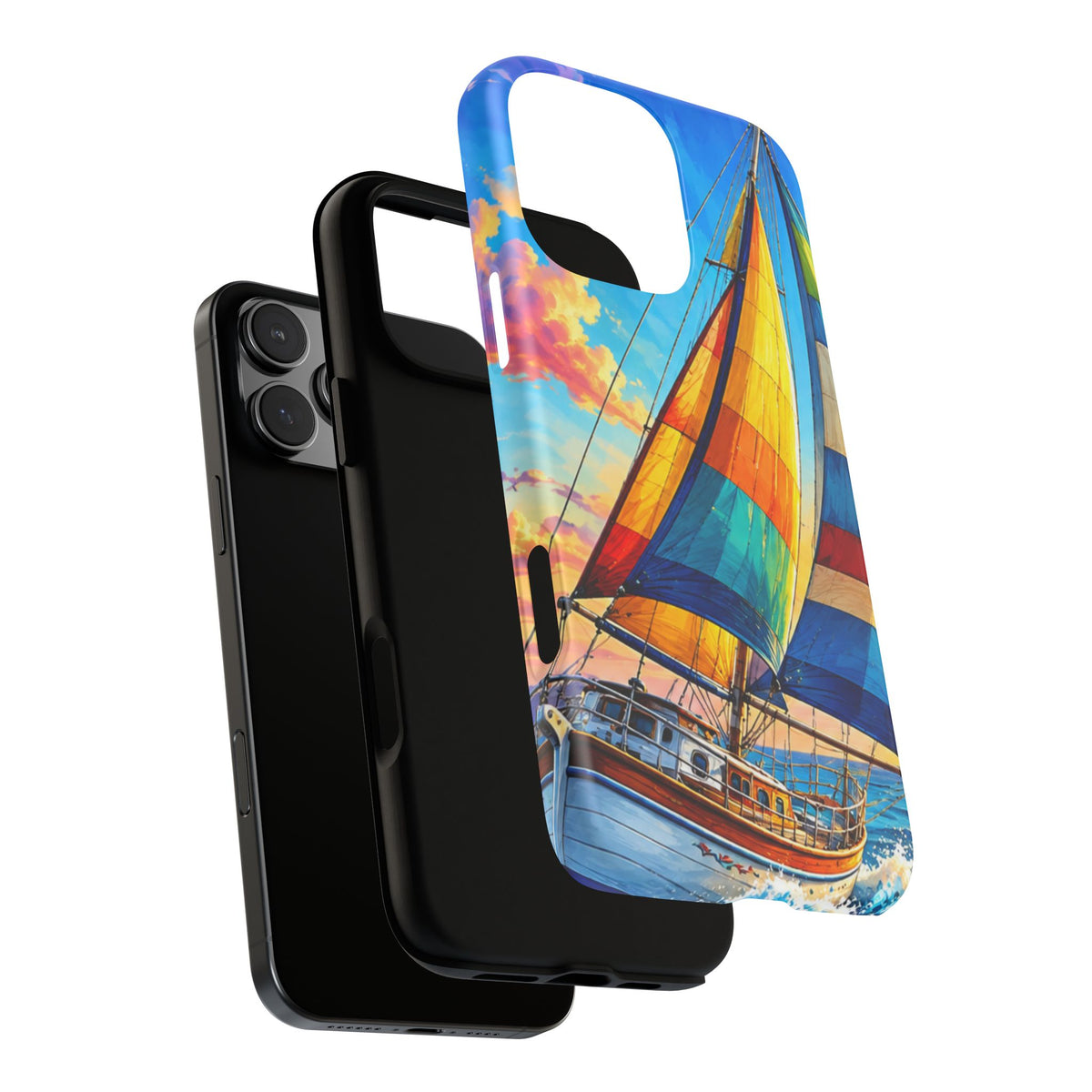 Sailboat Sunset Phone Case — Colorful Nautical iPhone Cover