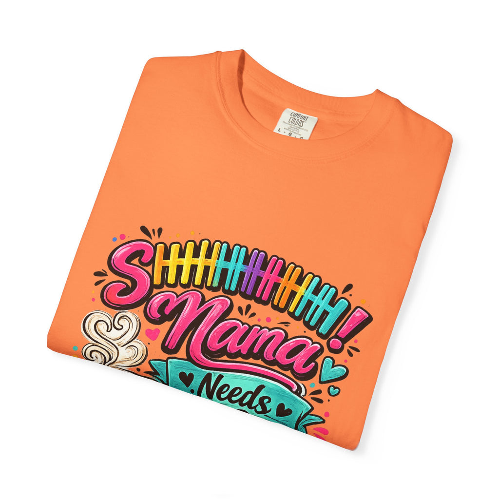 Mama Needs Coffee T-shirt | Colorful Coffee Cup Typography