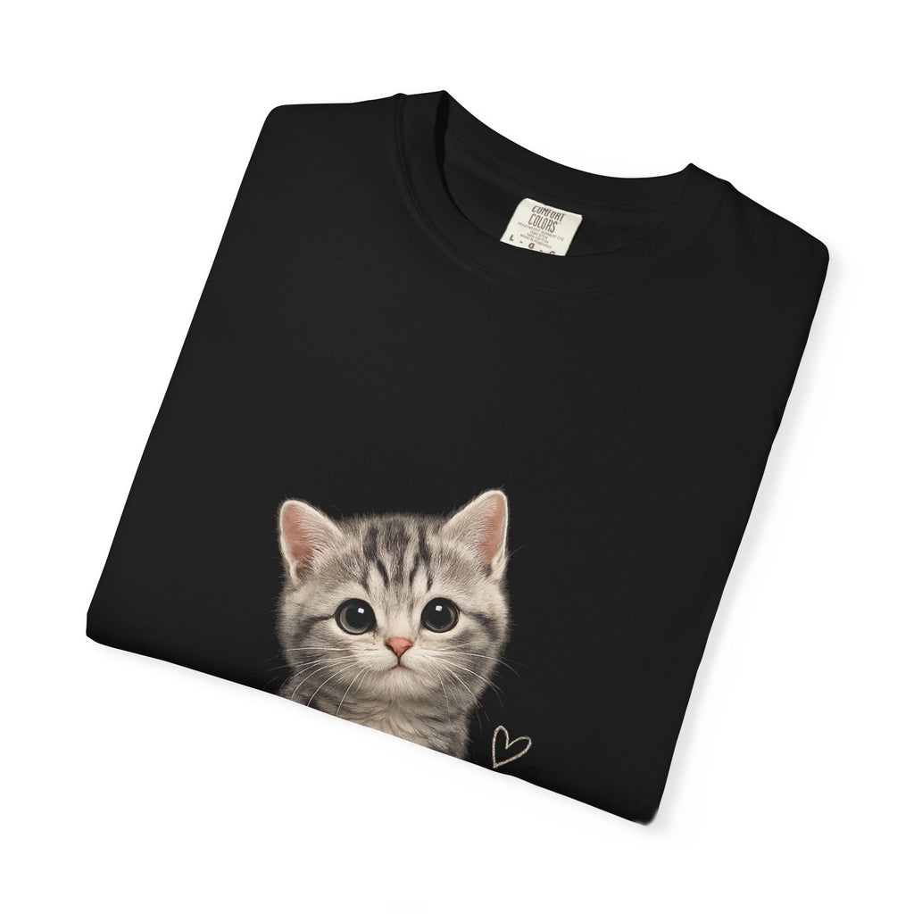 Smiling Tabby Kitten T-Shirt | Cute Cat Illustration