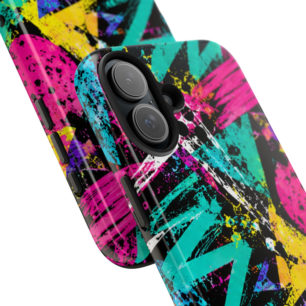 Tough Phone Case — Neon Graffiti Splash Protective Cover