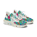 Floral Tropical Mesh Sneakers — Women's Colorful Rope & Hibiscus Print