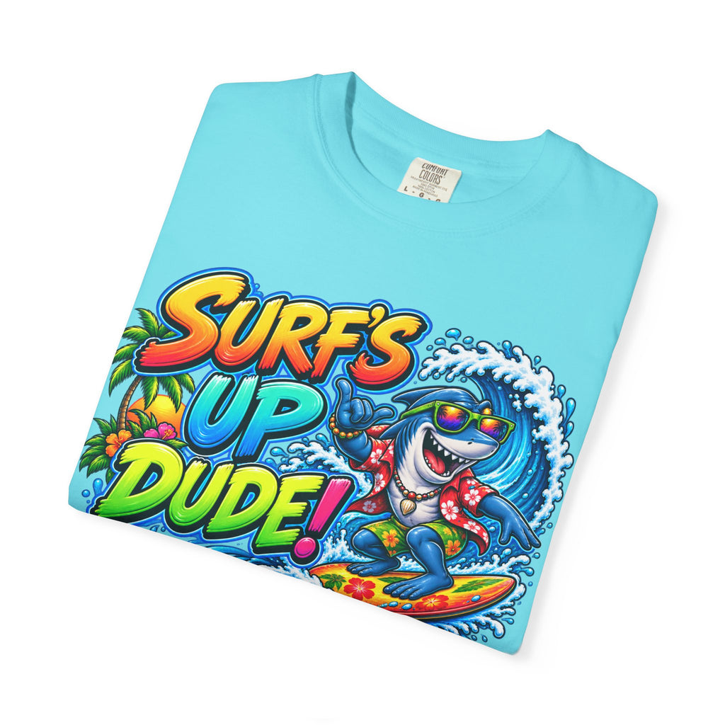 Surf's Up Dude! Surf Shark Graphic T-Shirt