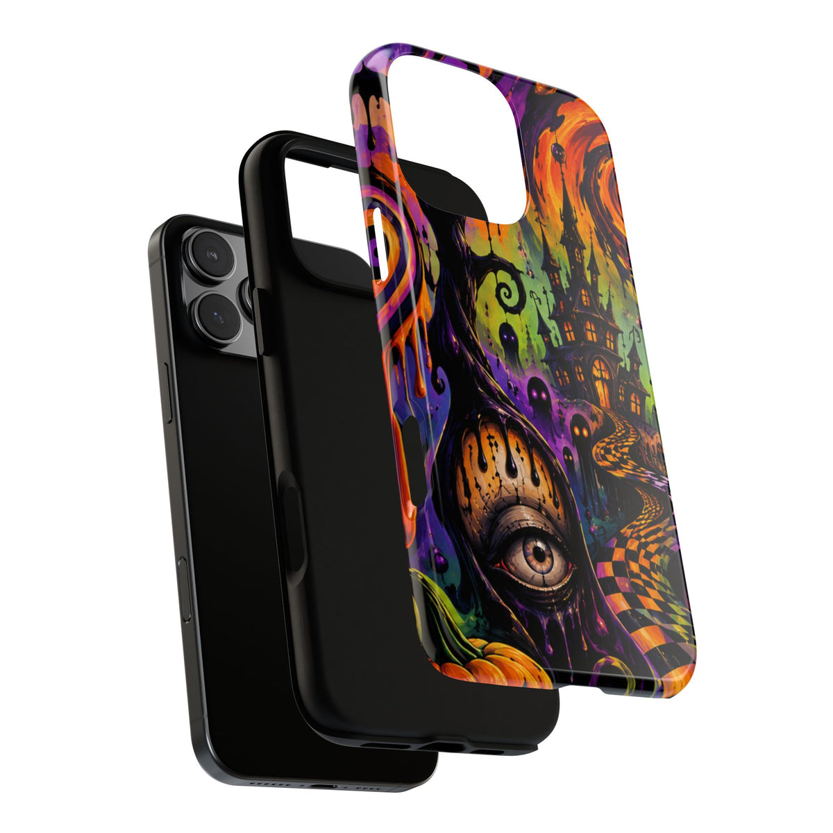 Phone Case — Psychedelic Haunted House Halloween Design