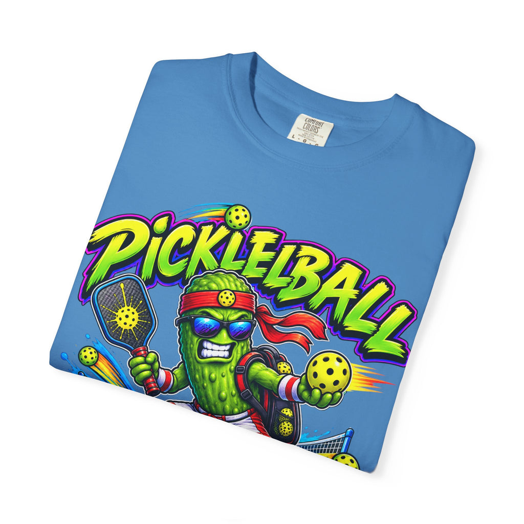 Pickleball Warrior T-Shirt | Cartoon Pickle Player Graphic