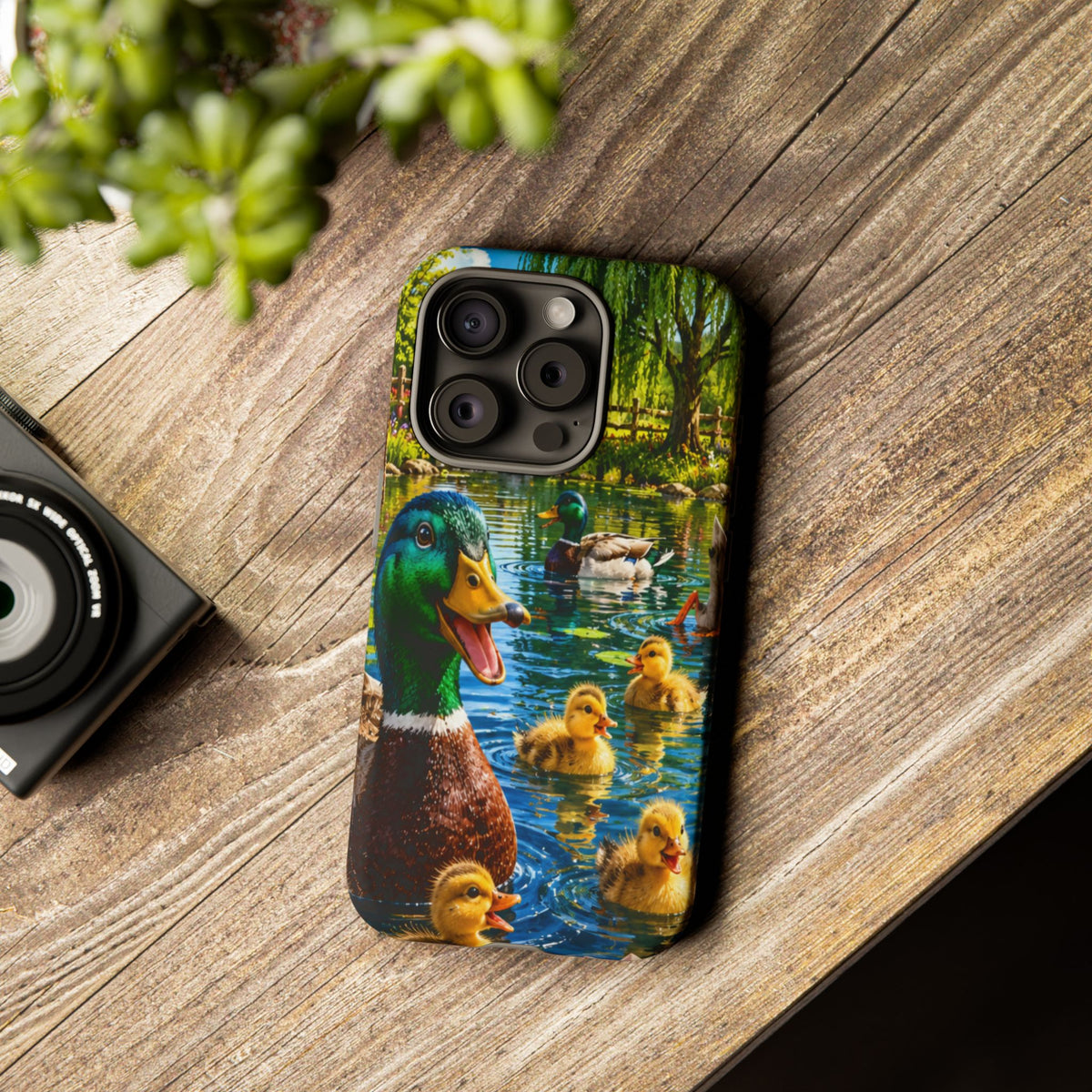 Duck Family Phone Case — Cute Mallard & Ducklings Protective Tough Case