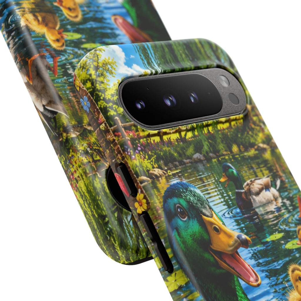 Duck Family Phone Case — Cute Mallard & Ducklings Protective Tough Case