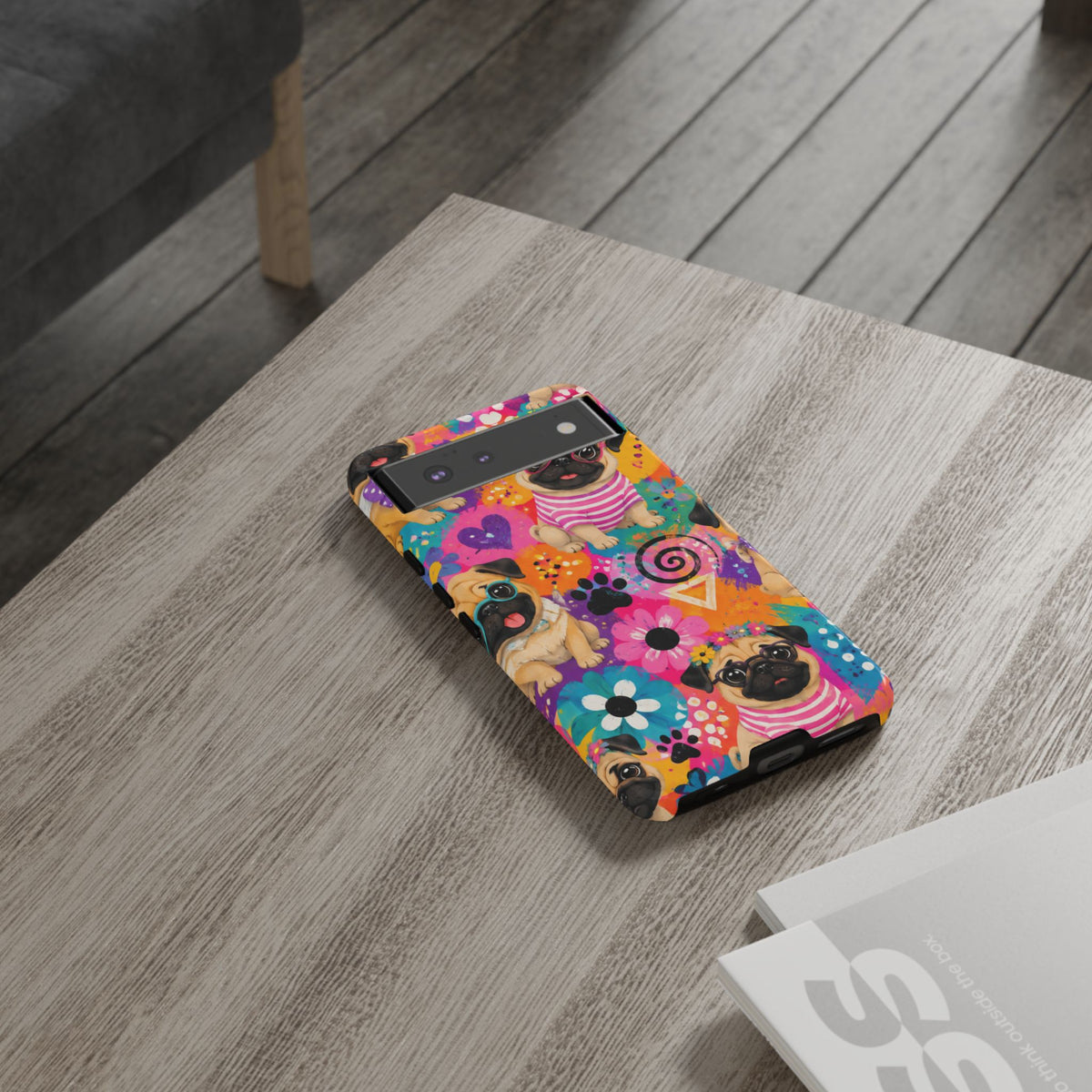 Pug Pop Art Phone Case — Colorful Pug Pattern Tough Case