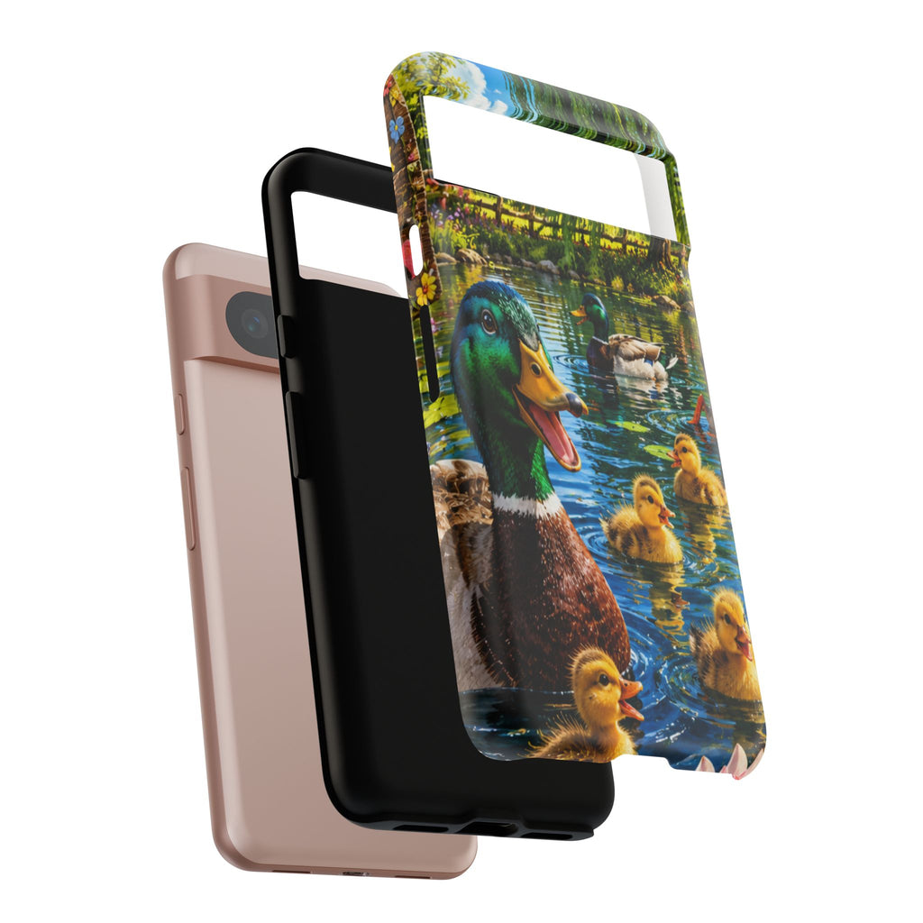 Duck Family Phone Case — Cute Mallard & Ducklings Protective Tough Case