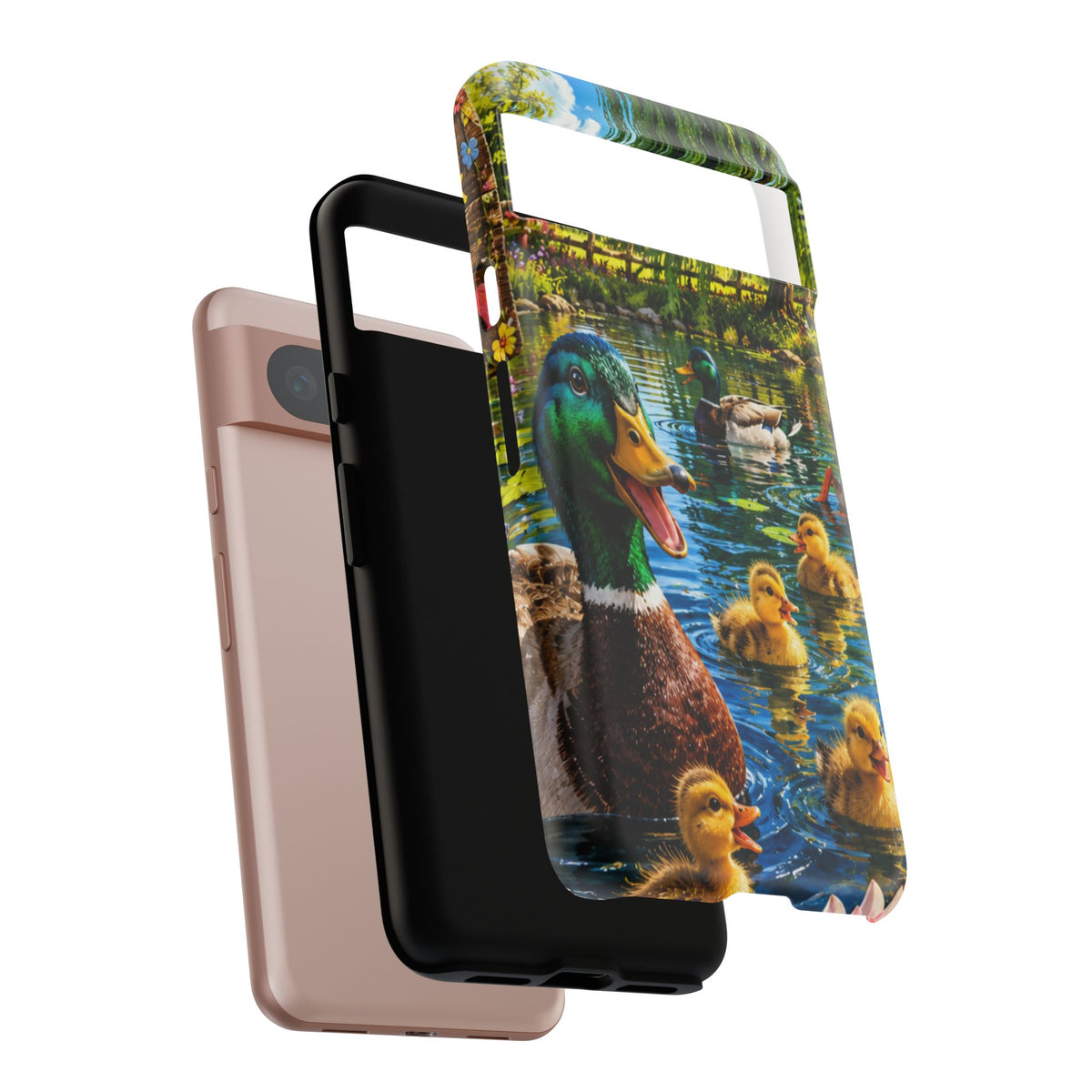 Duck Family Phone Case — Cute Mallard & Ducklings Protective Tough Case
