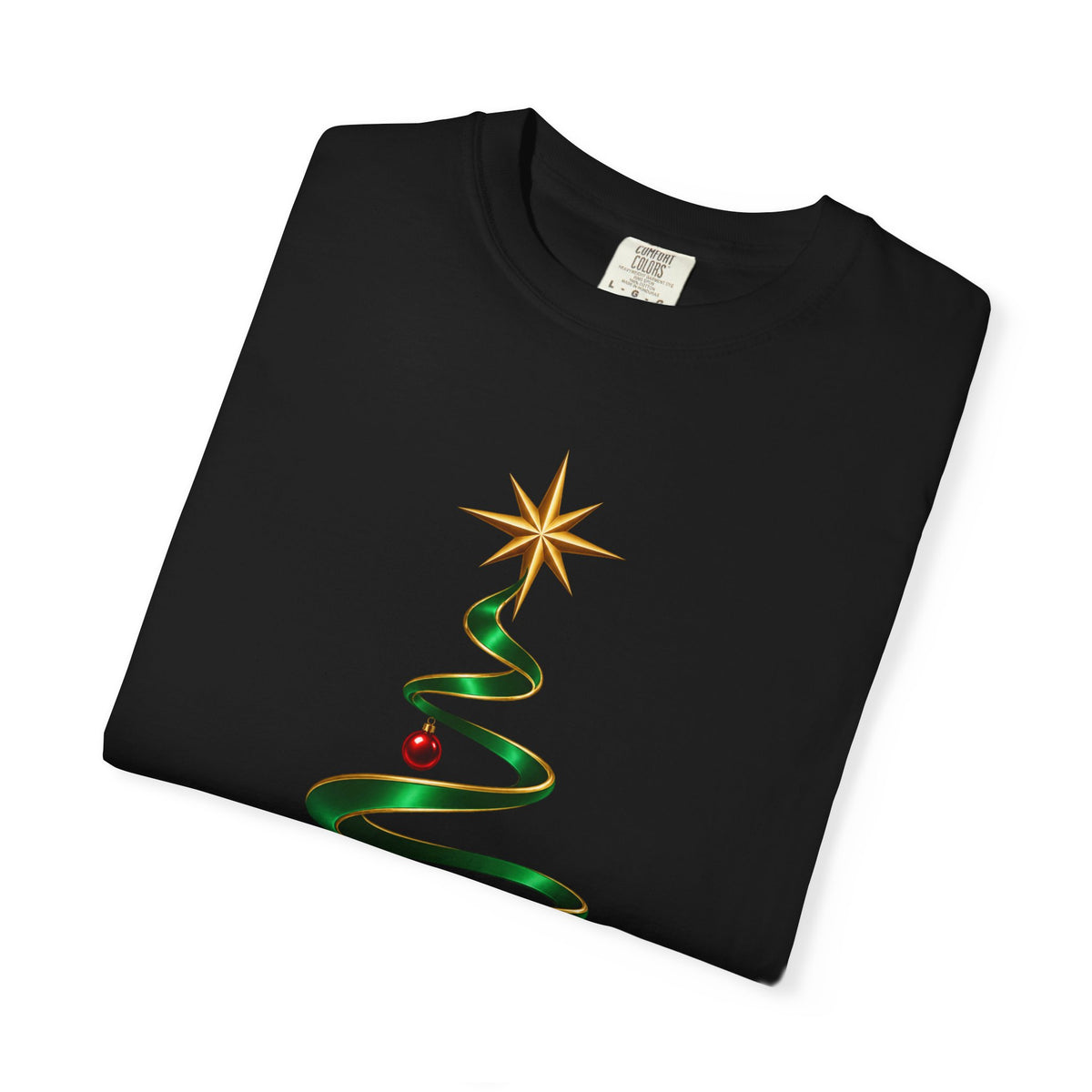 Minimal Swirl Christmas Tree T-Shirt