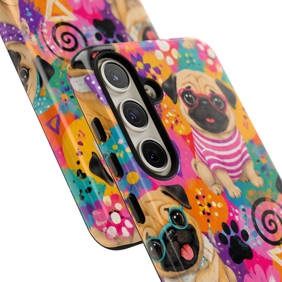 Pug Pop Art Phone Case — Colorful Pug Pattern Tough Case
