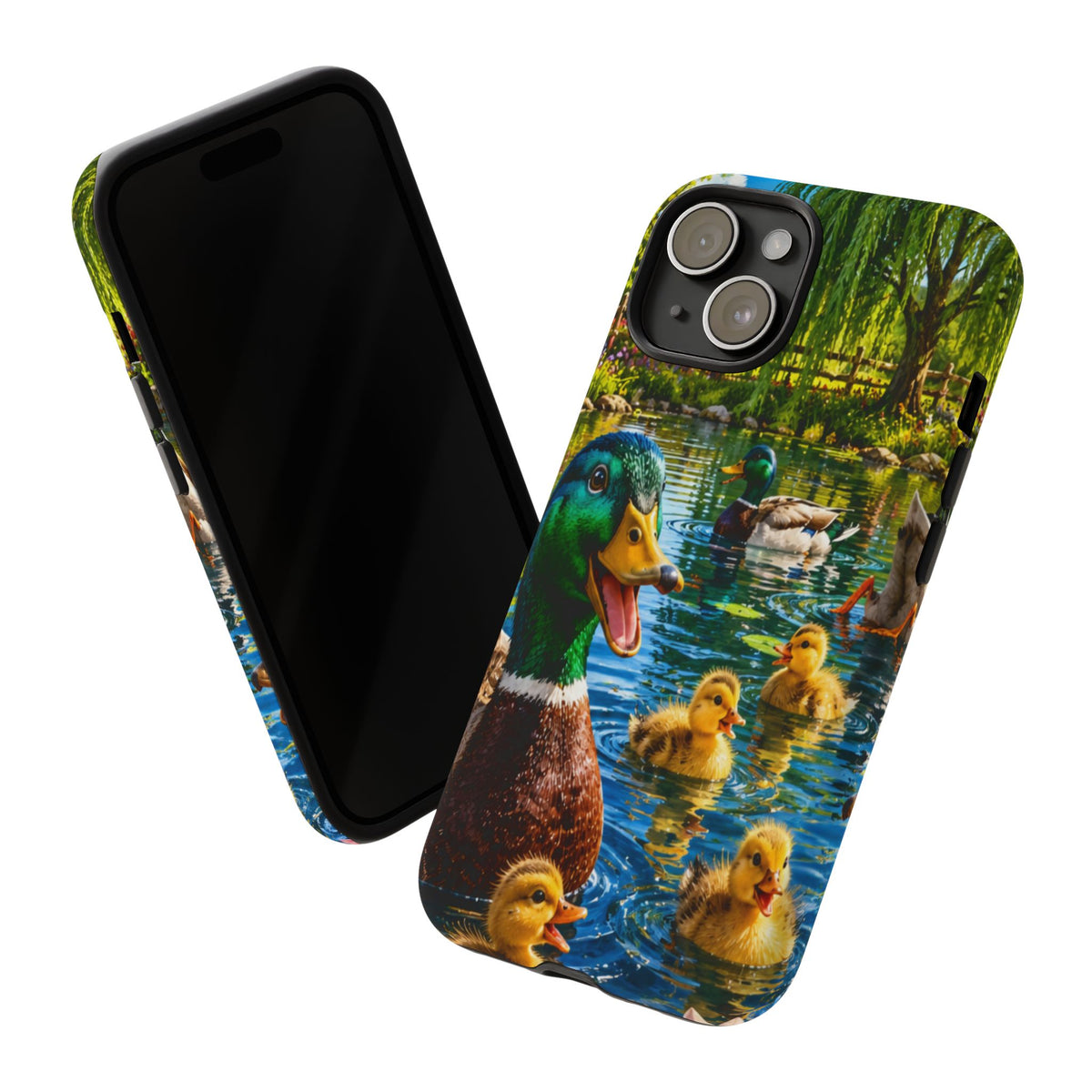 Duck Family Phone Case — Cute Mallard & Ducklings Protective Tough Case