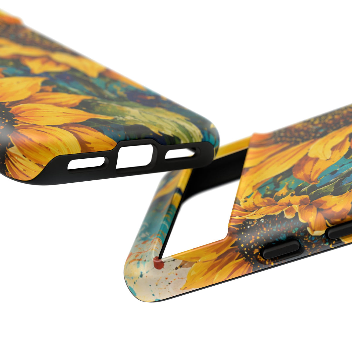 Sunflower Art Phone Case — Vibrant Yellow Floral Tough Case