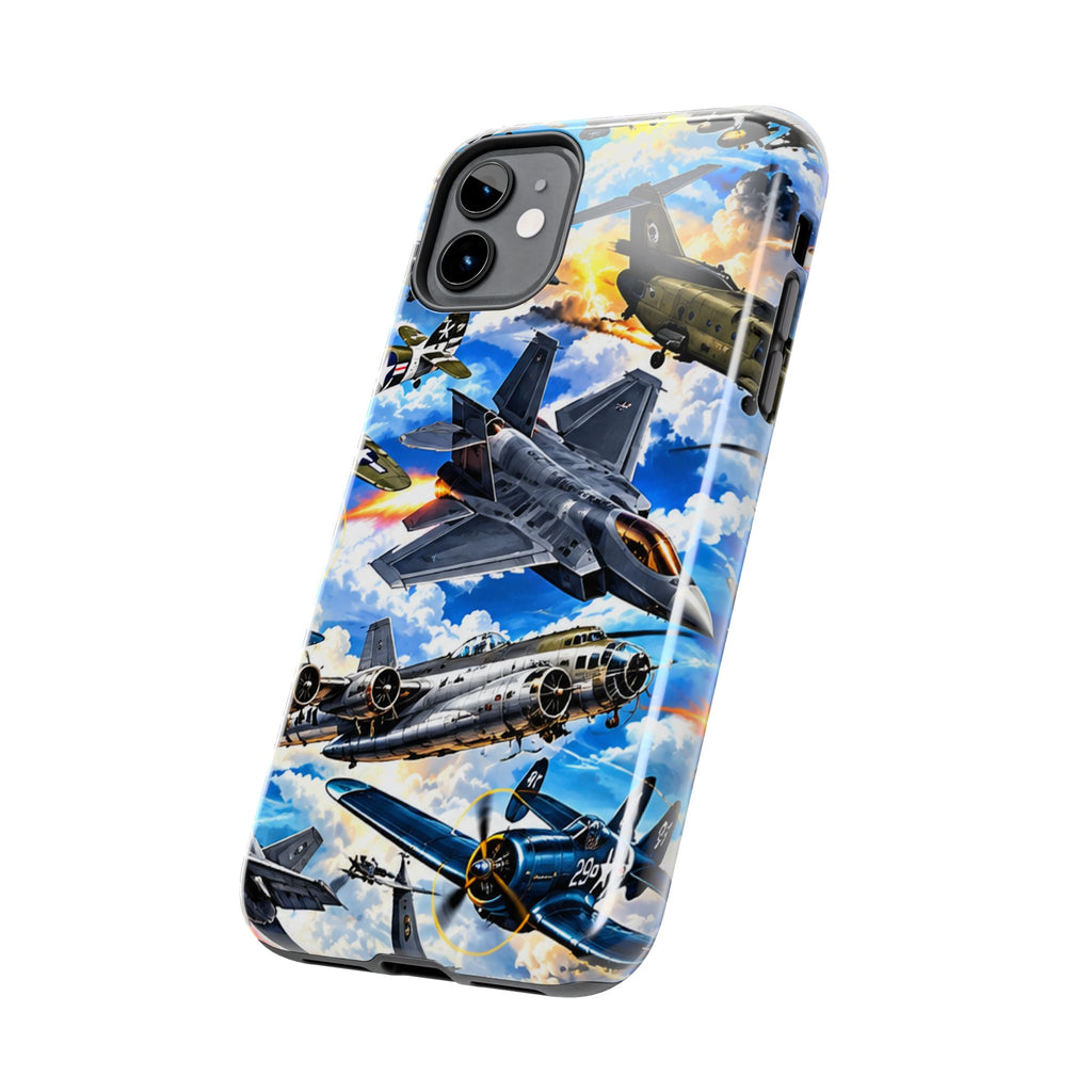Military Aircraft Tough Phone Case – Vintage & Modern Jet Fighter Print