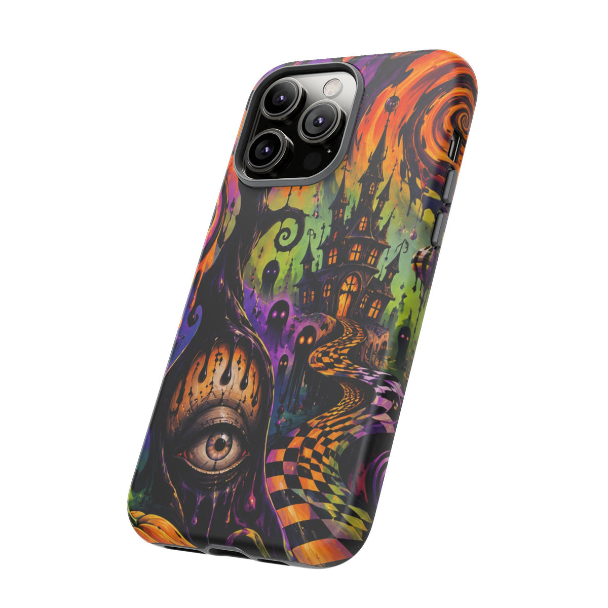Phone Case — Psychedelic Haunted House Halloween Design