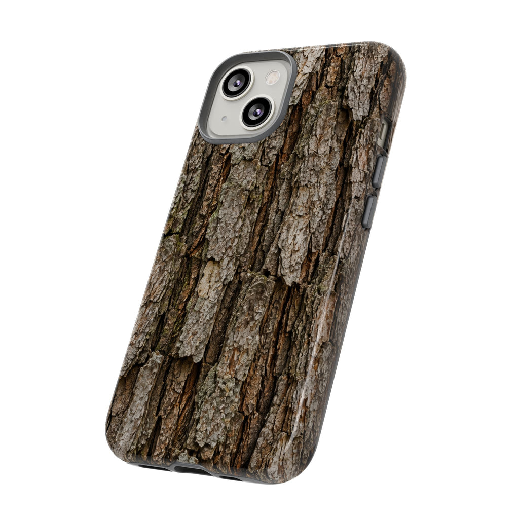 Bark Texture Phone Case - Rugged Woodland Camouflage for Nature Lovers