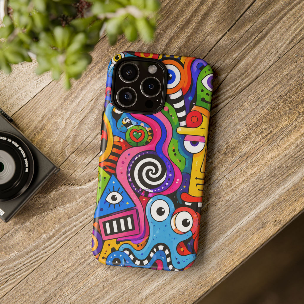 Colorful Abstract Doodle Tough Phone Case