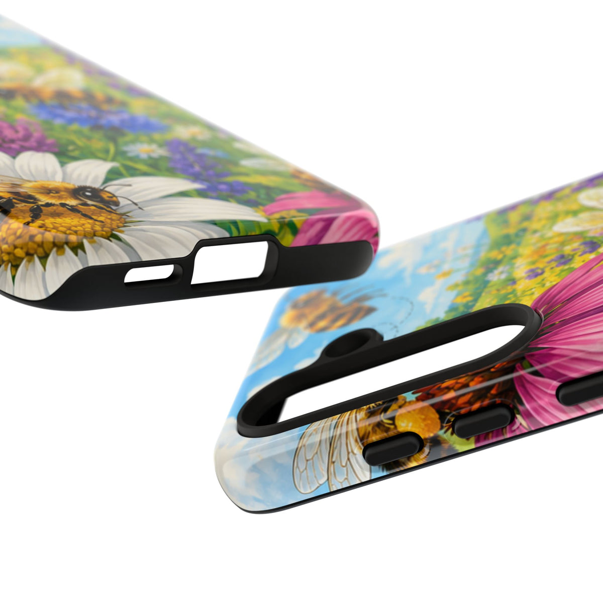 Bee Meadow Phone Case — Floral Honeybee Protective Cover