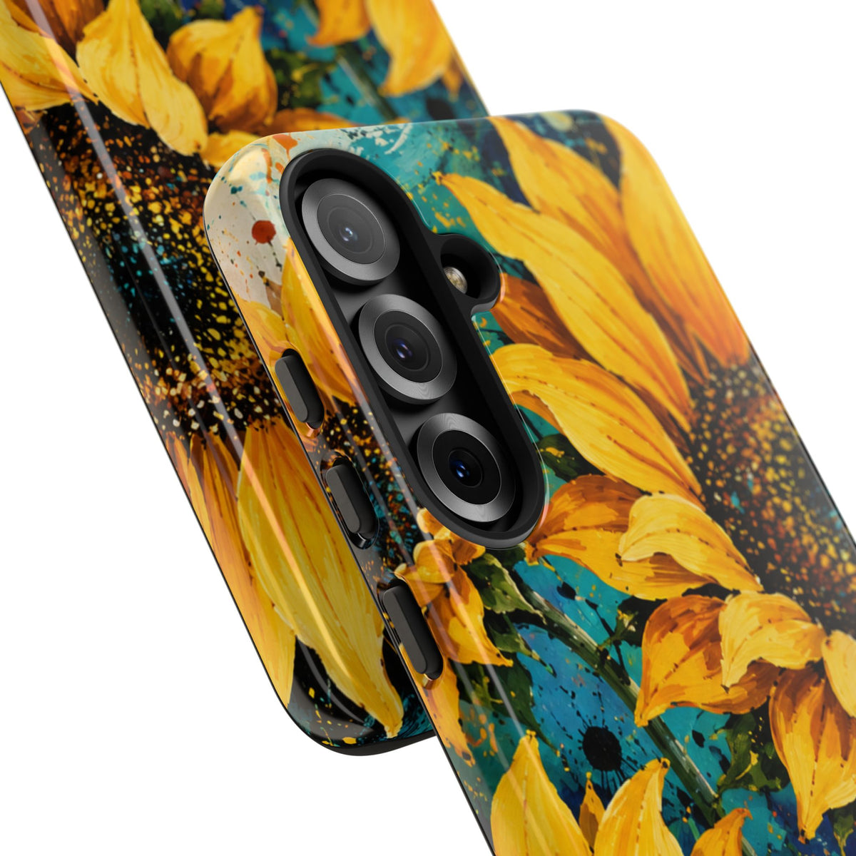 Sunflower Art Phone Case — Vibrant Yellow Floral Tough Case
