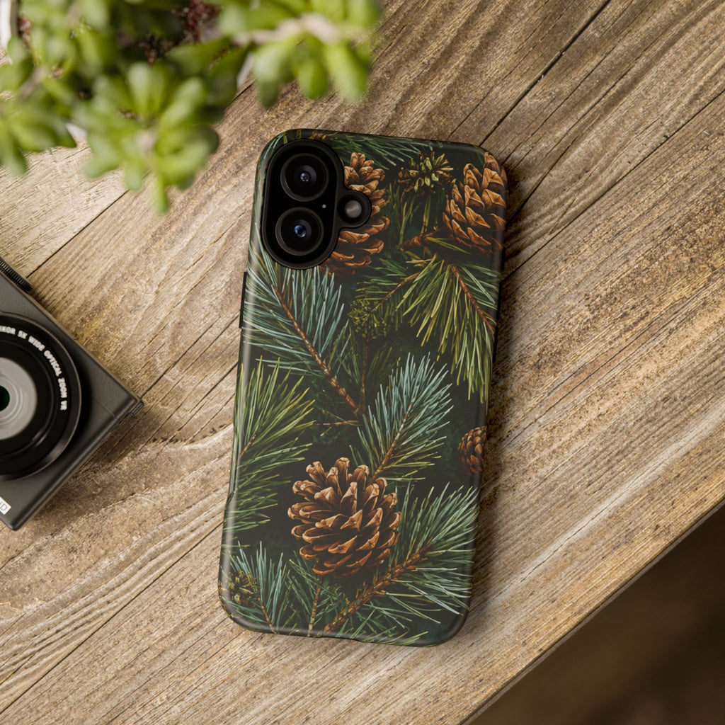 Pinecone Pines Phone Case — Festive Evergreen iPhone Cover