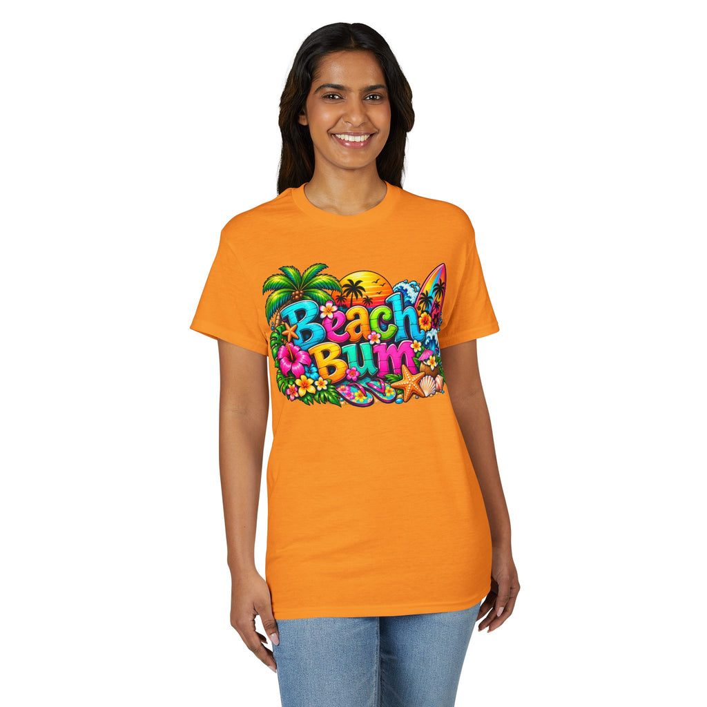 Beach Bum T-Shirt — Colorful Surf & Tropical Graphic Tee