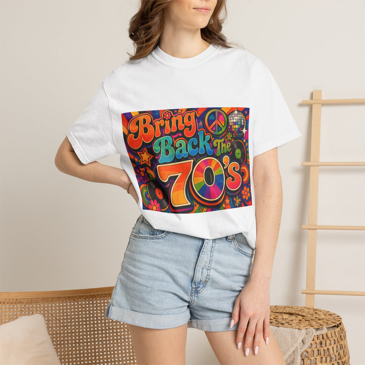 Bring Back the 70s T-shirt | Retro Psychedelic Disco Design