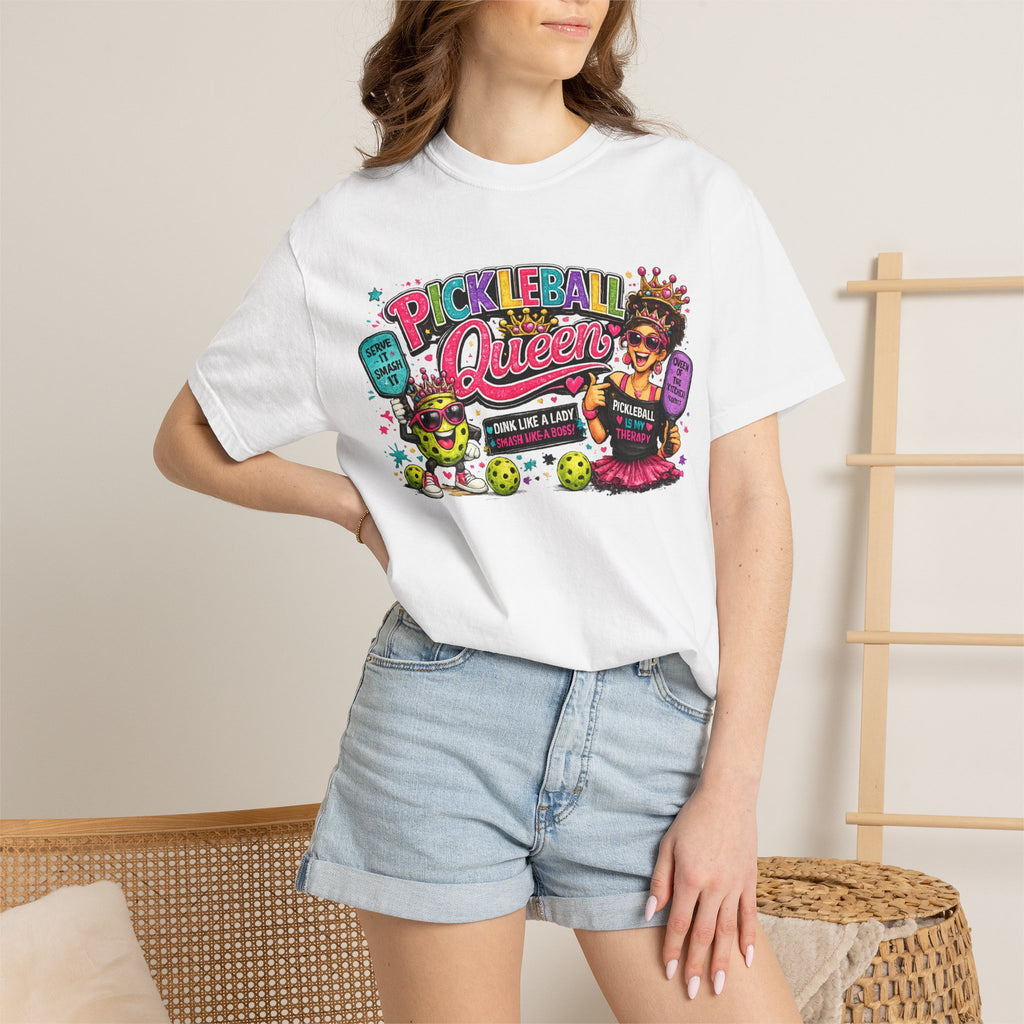 Pickleball Queen T-Shirt | Colorful Pickleball Graphic Tee