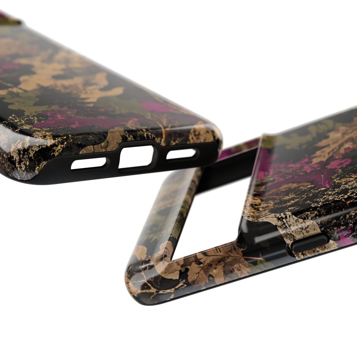 Camo Floral Tough Phone Case — Rugged Nature-Inspired Protection