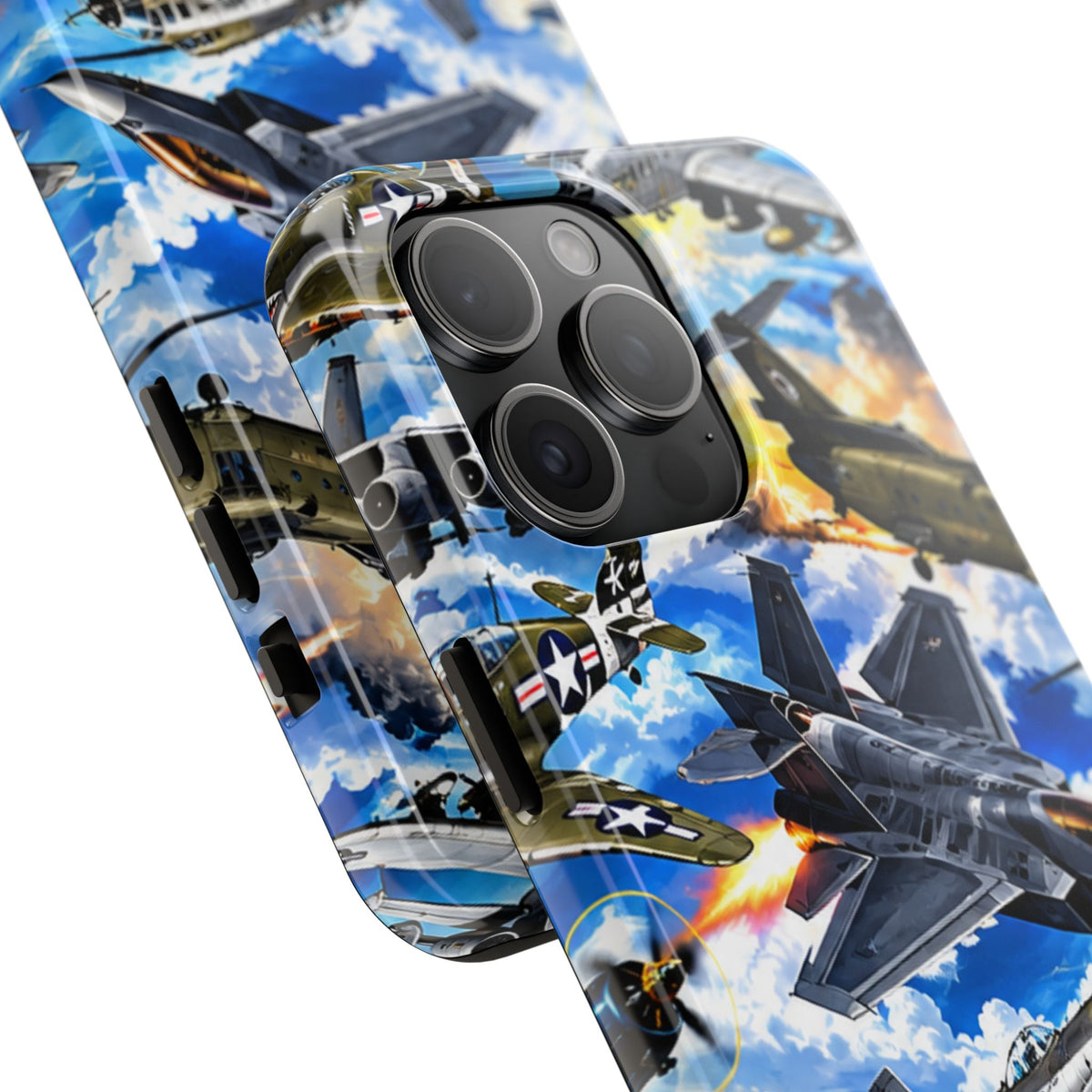 Military Aircraft Tough Phone Case – Vintage & Modern Jet Fighter Print