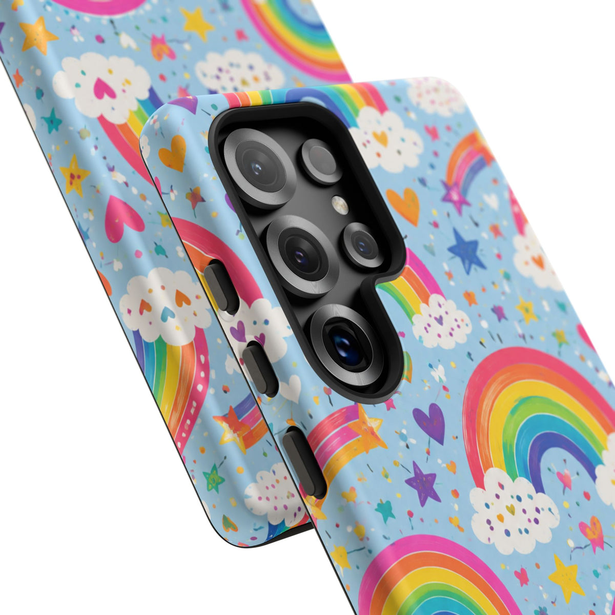 Rainbow Clouds Phone Case — Cute Pastel Rainbow Pattern Tough Case