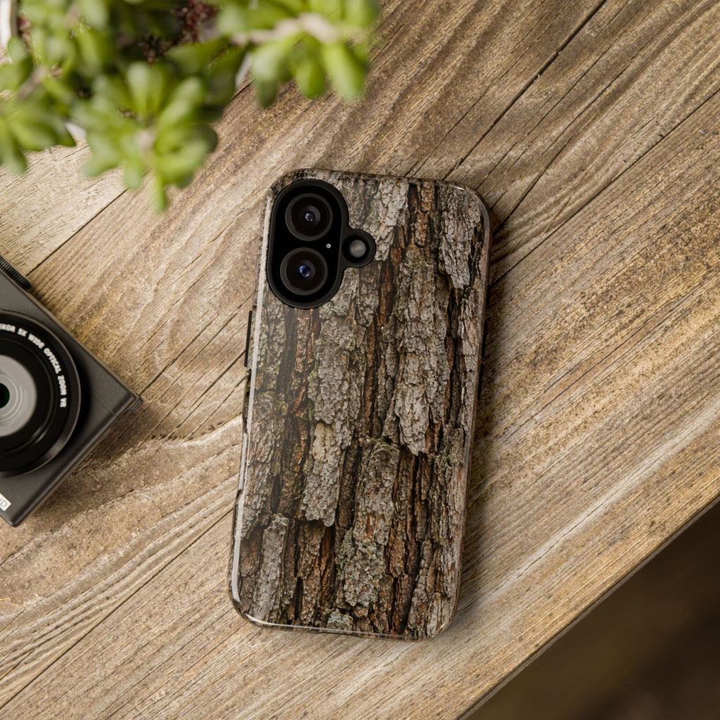 Bark Texture Phone Case - Rugged Woodland Camouflage for Nature Lovers