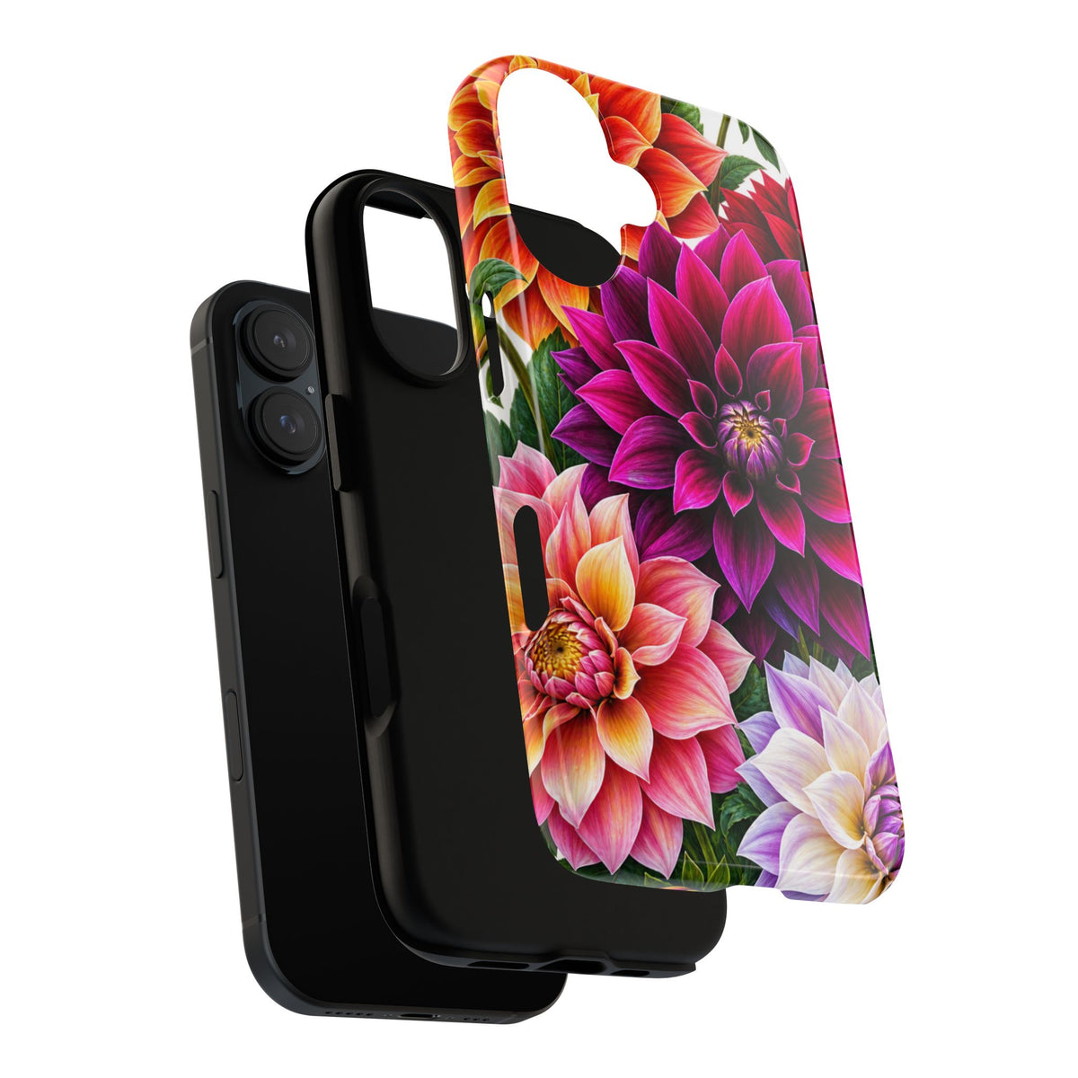 Floral Dahlia Tough Phone Case — Vibrant Protective Floral Phone Cover
