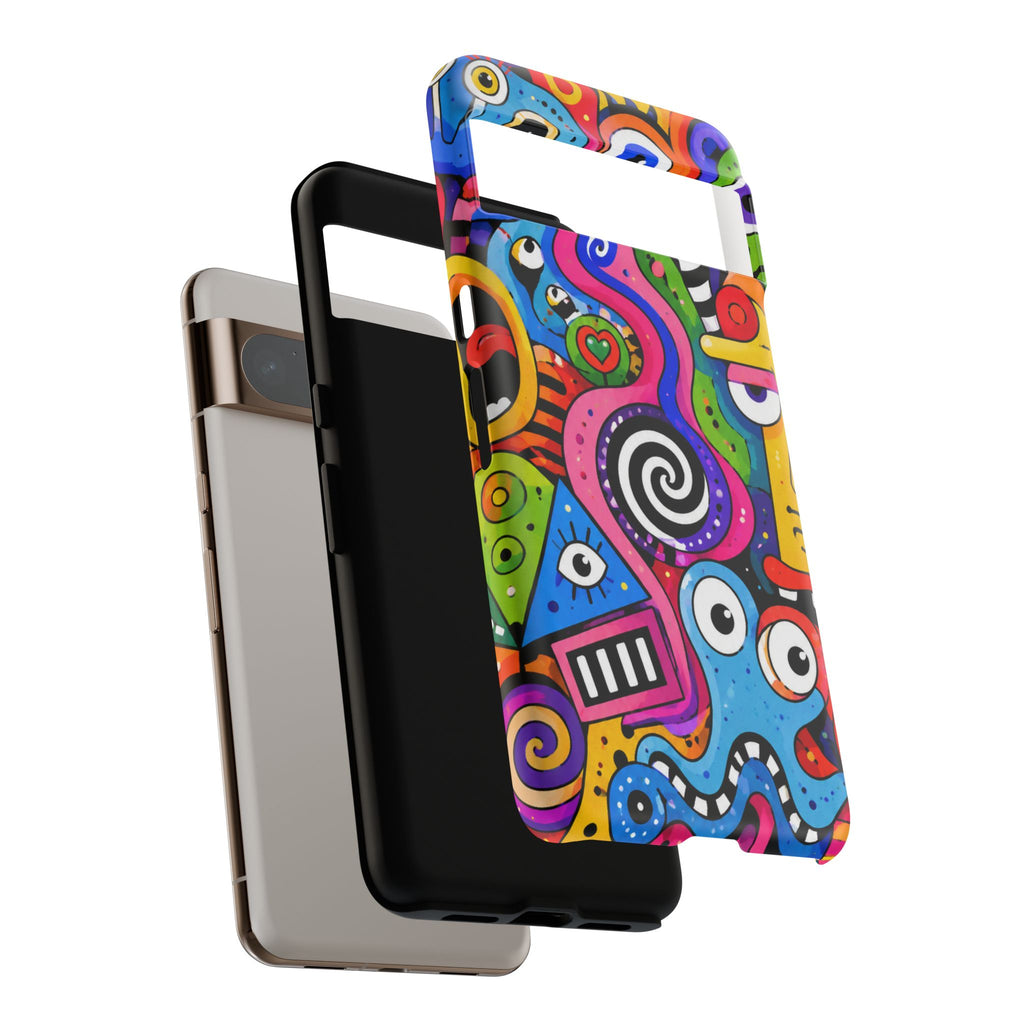Colorful Abstract Doodle Tough Phone Case
