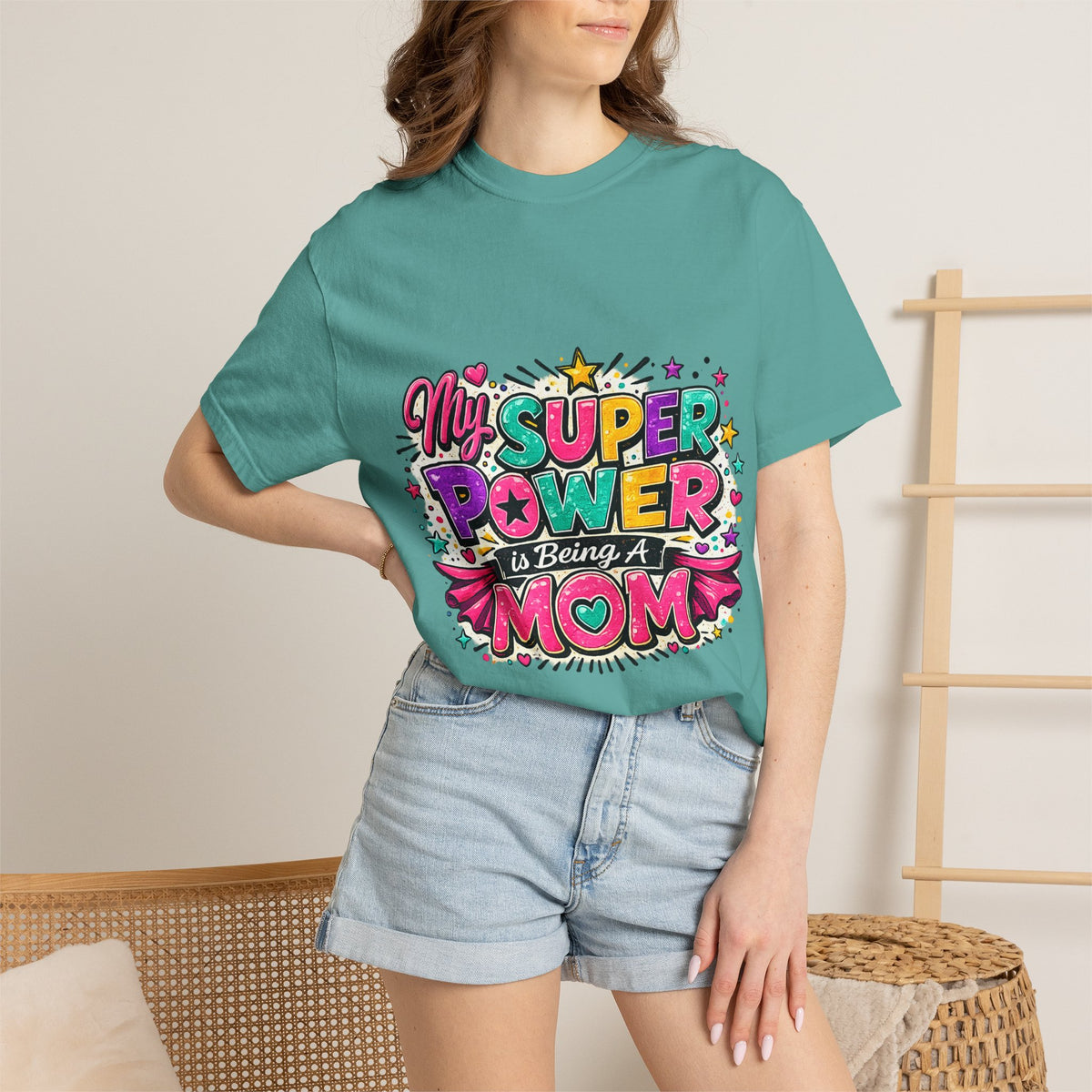 My Super Power Is Being A Mom T-shirt | Mom Graphic Tee