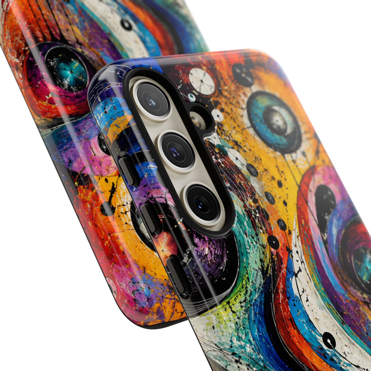 Abstract Cosmic Swirl Phone Case — Colorful Artistic iPhone Tough Case