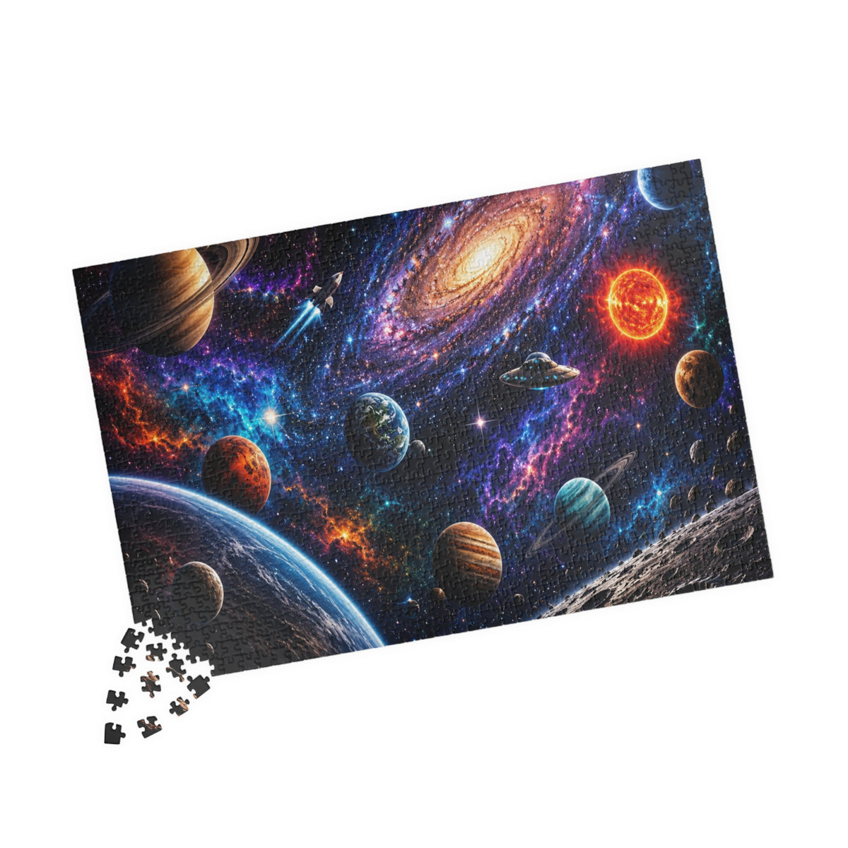 Cosmic Galaxy Jigsaw Puzzle — Space Planets & Nebulae (110/252/520/1014 pcs)
